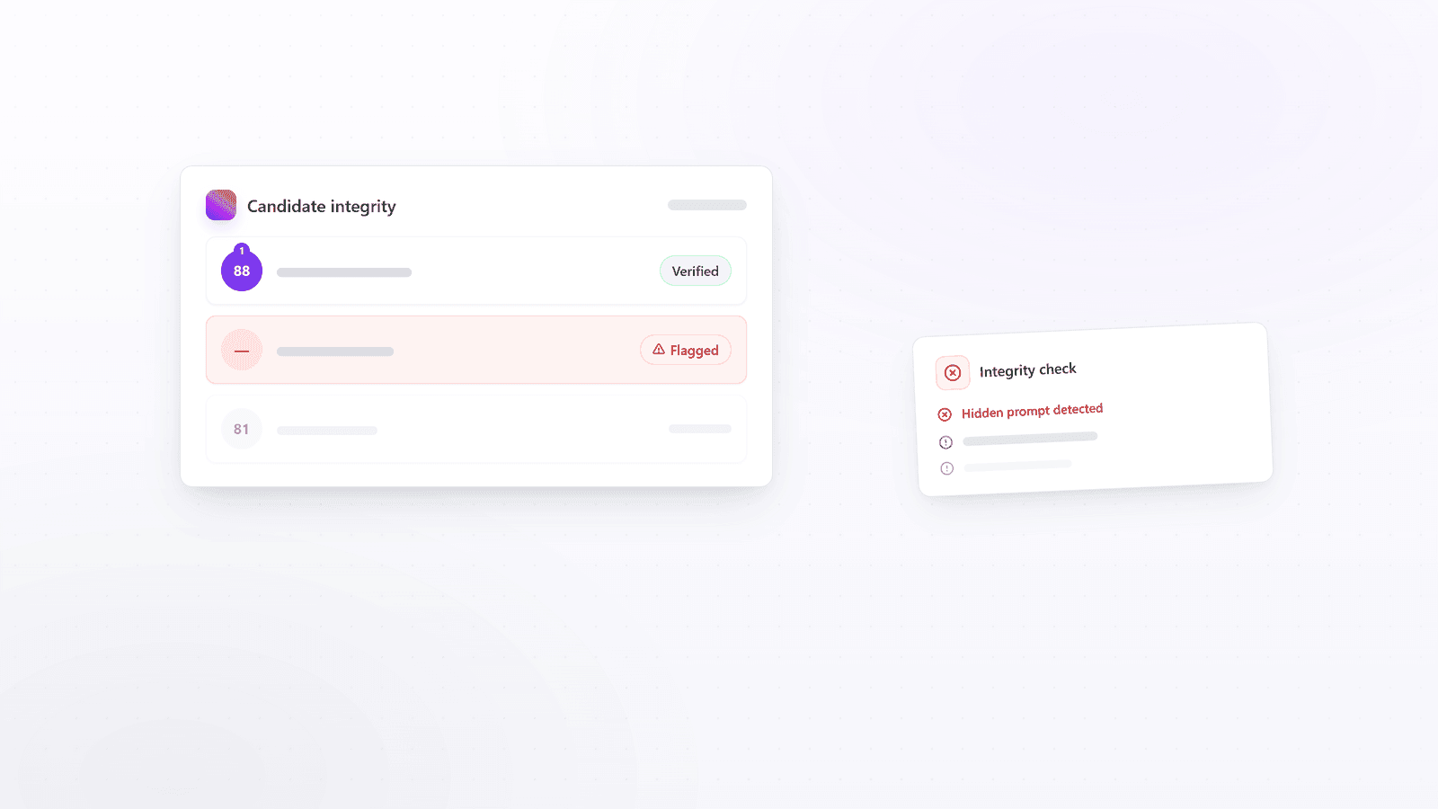 Candidates evaluated by recruitment AI, showing how profiles affect selection criteria.